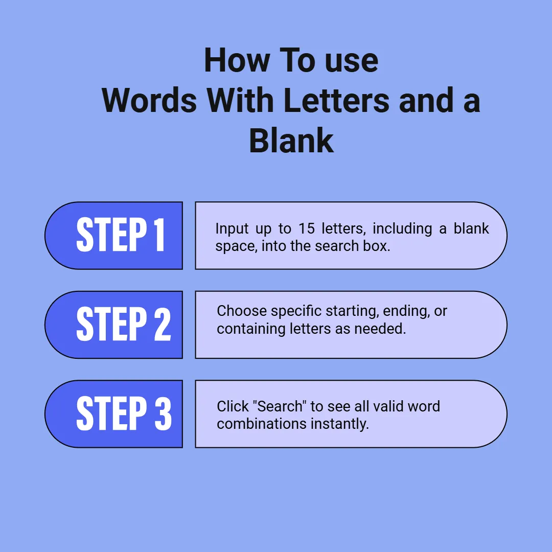 How To use Words With Letters and a Blank