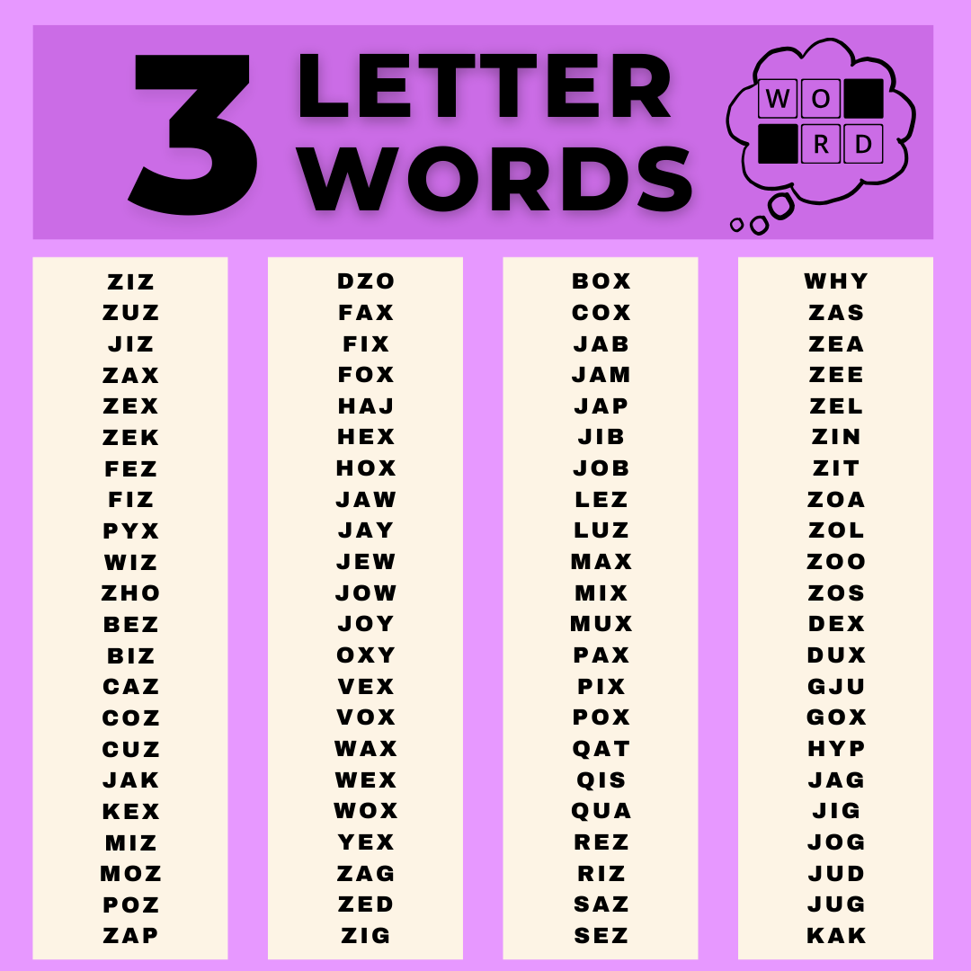 3 letter words