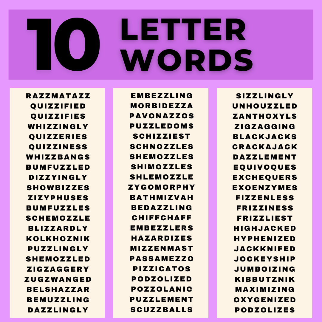 10 letter words