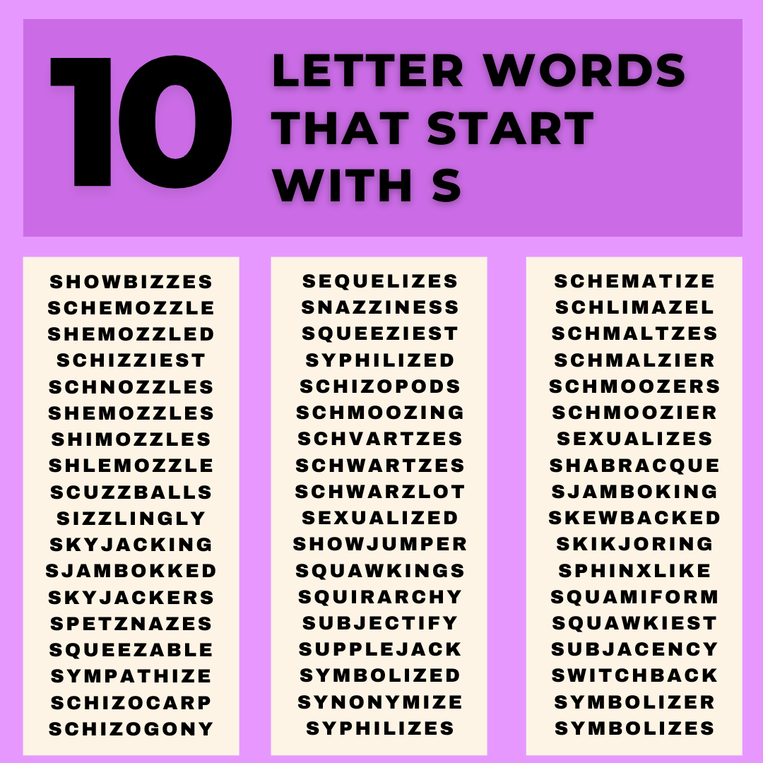 Ten letter words that start with S