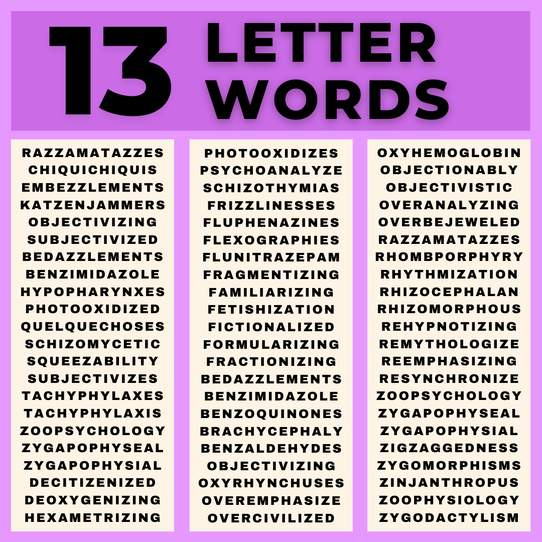 13 letter words