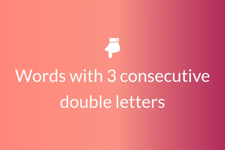 Words with 3 Consecutive Double Letters