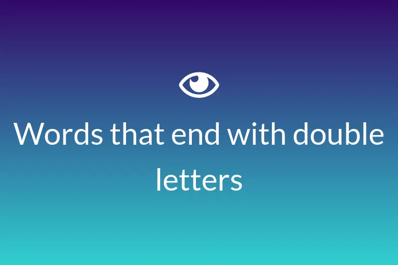 Words that end with double letters